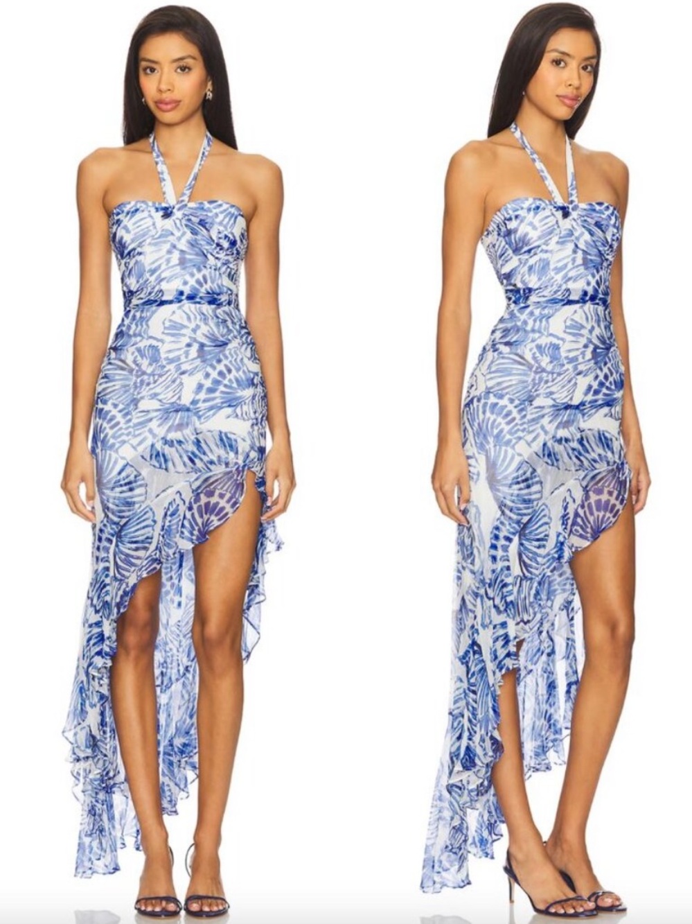 Amanda Uprichard Marabou Dress in Shell Print S - Picture 9 of 9